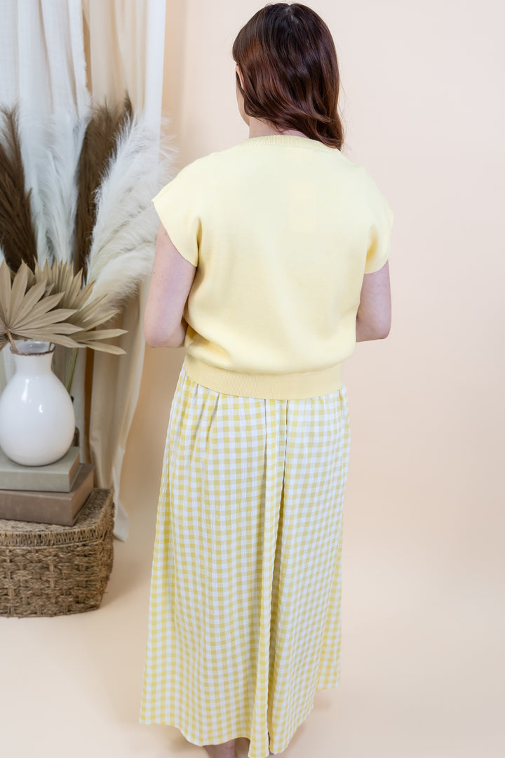 "Summer Stroll" Dress (Lemon)