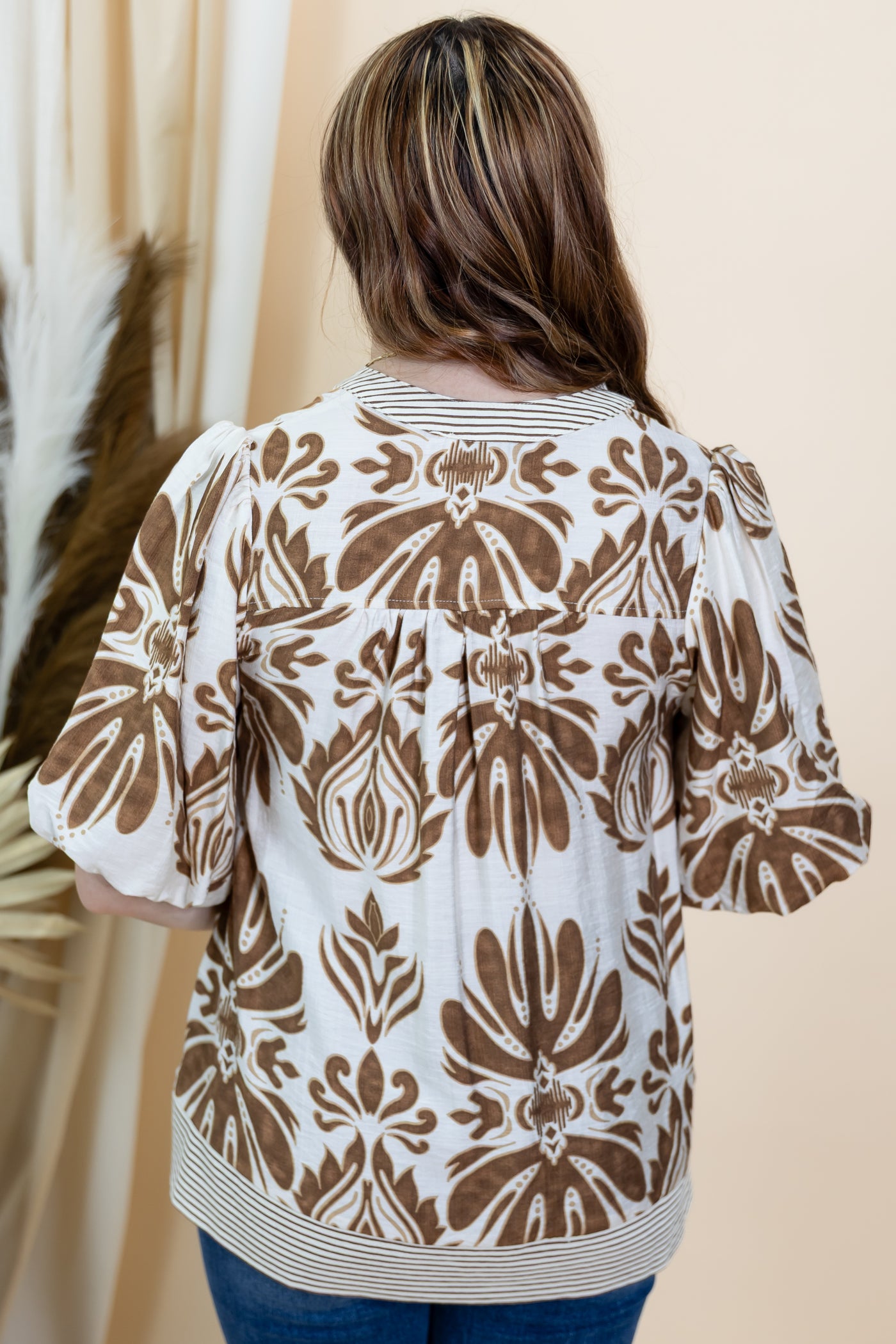 "Captured Moments" Blouse (Camel)