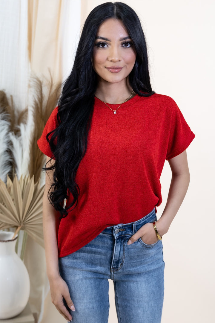 "Drop & Go" Top (Red)