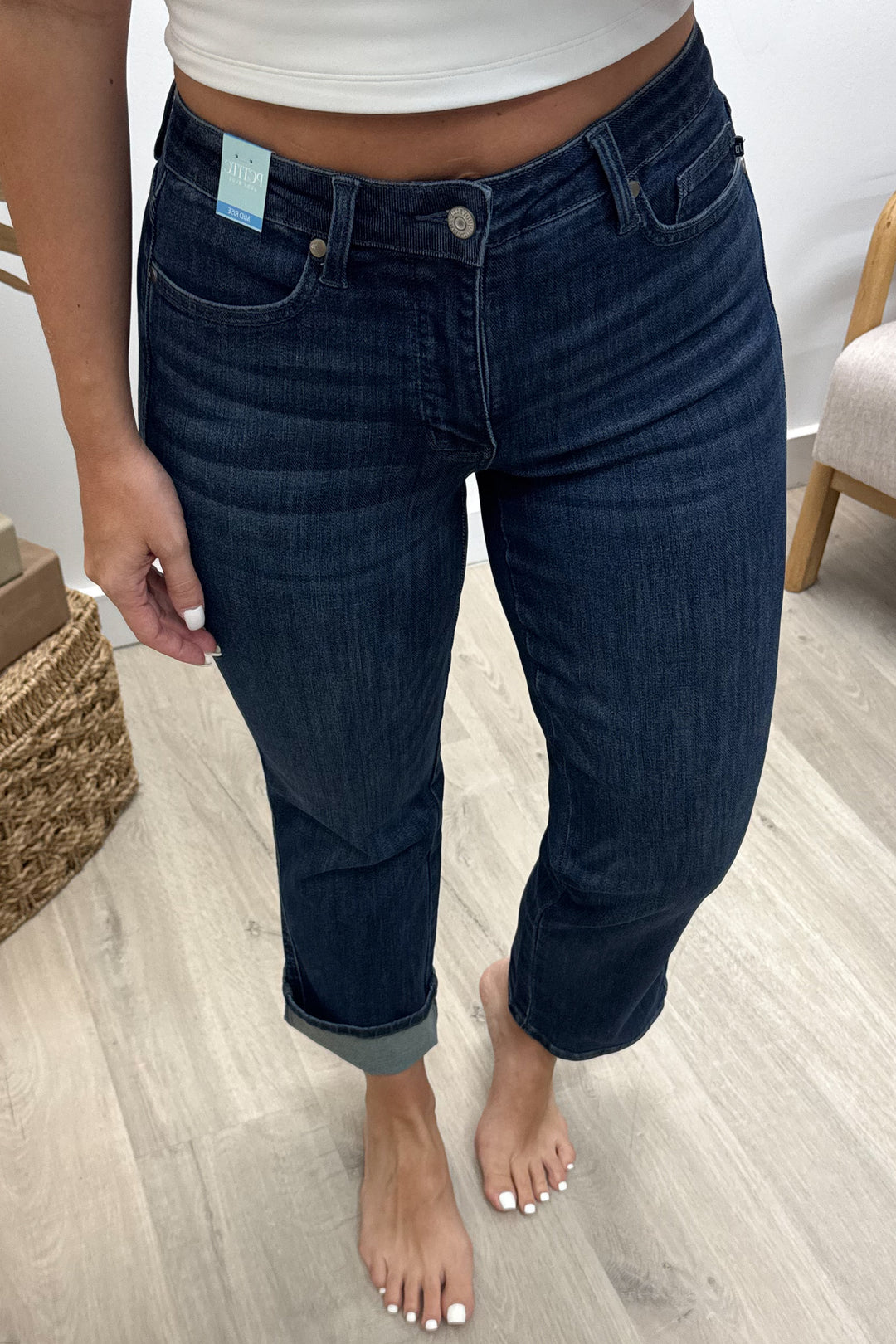Eliza Petite Straight Leg Jeans (Tummy Control)