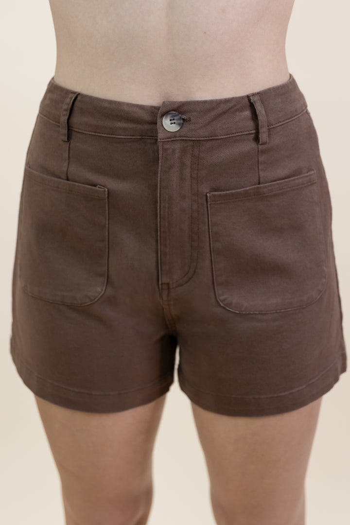 "Take A Second" Shorts (Brown)