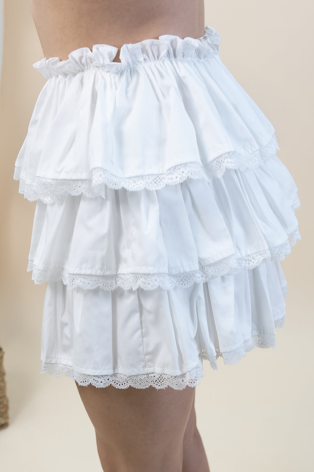 "Ruffled Romance" Skort (White)