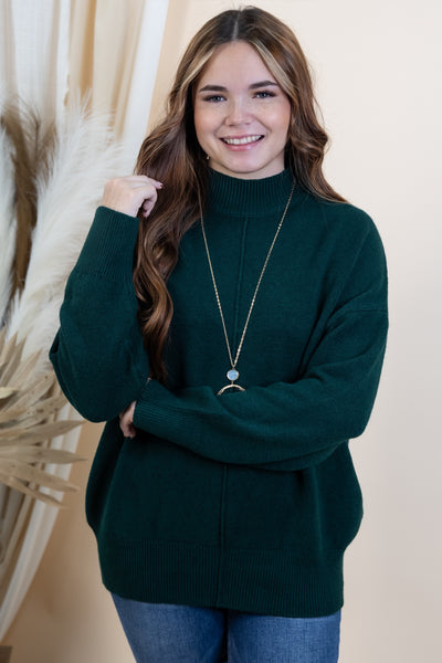 "Warm Embraces" Sweater (Hunter Green)