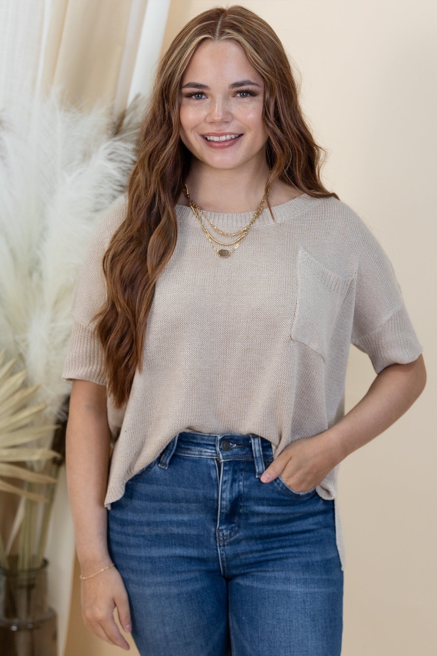"Feels Like Home" Top (Natural)