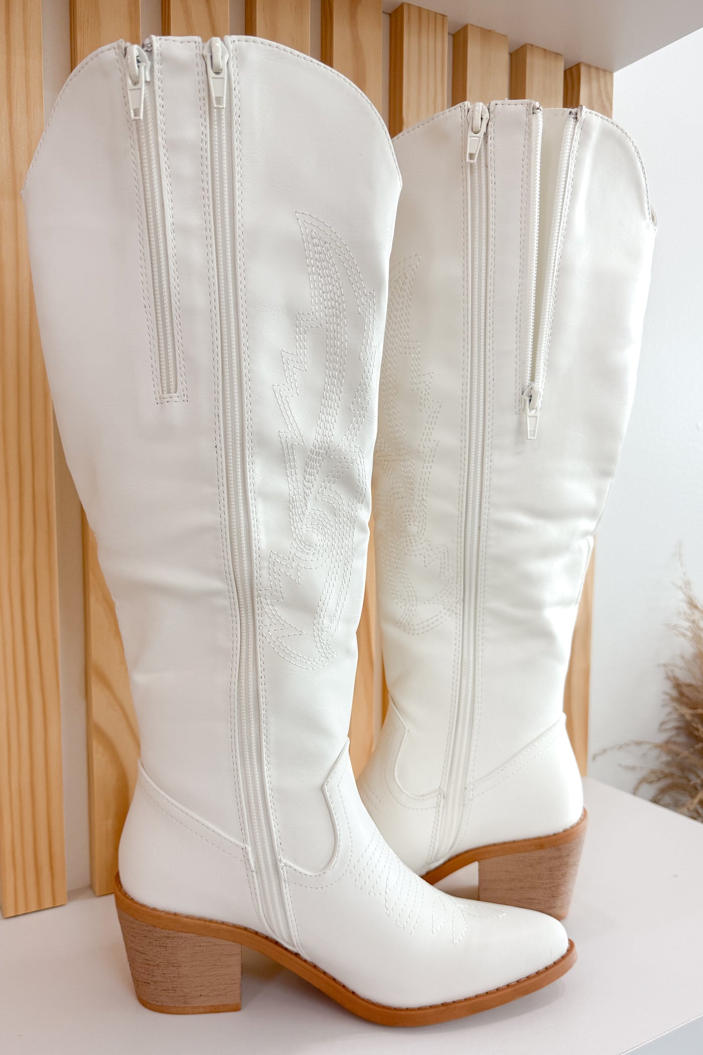 Jenna Western Boot (White)