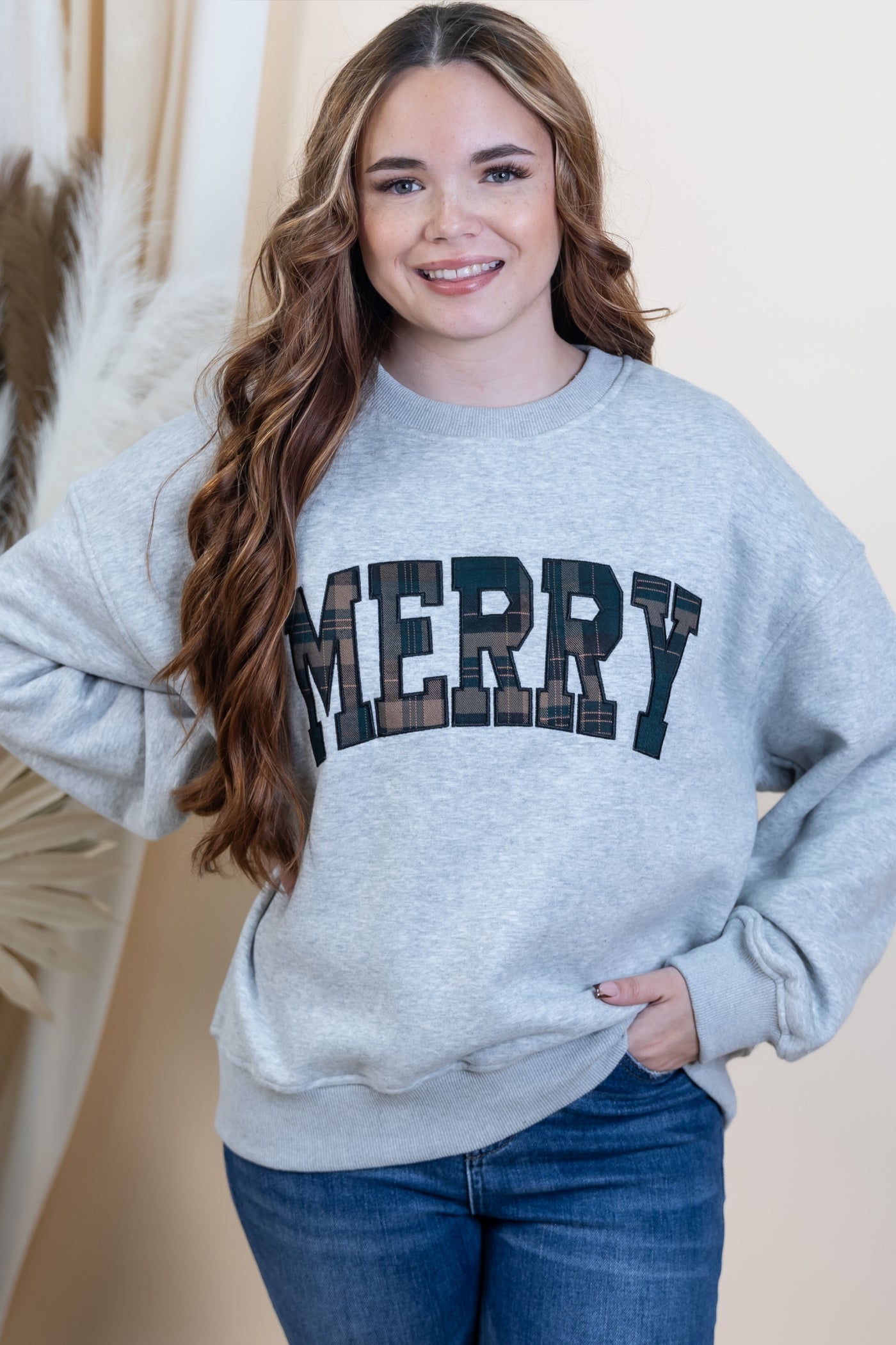 "Merry & Minimal" Sweatshirt (Heather Grey)