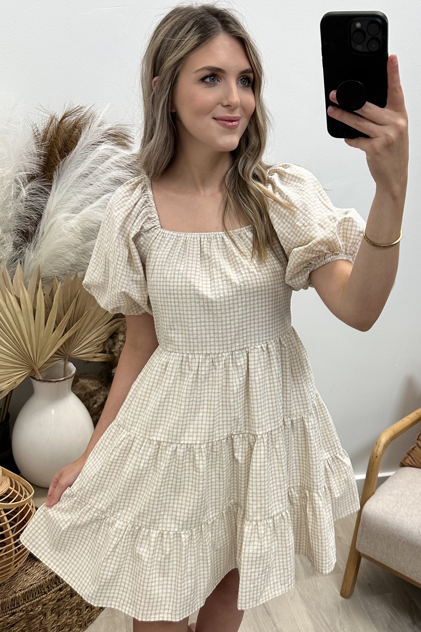"Something About You" Dress (Cream/Taupe)