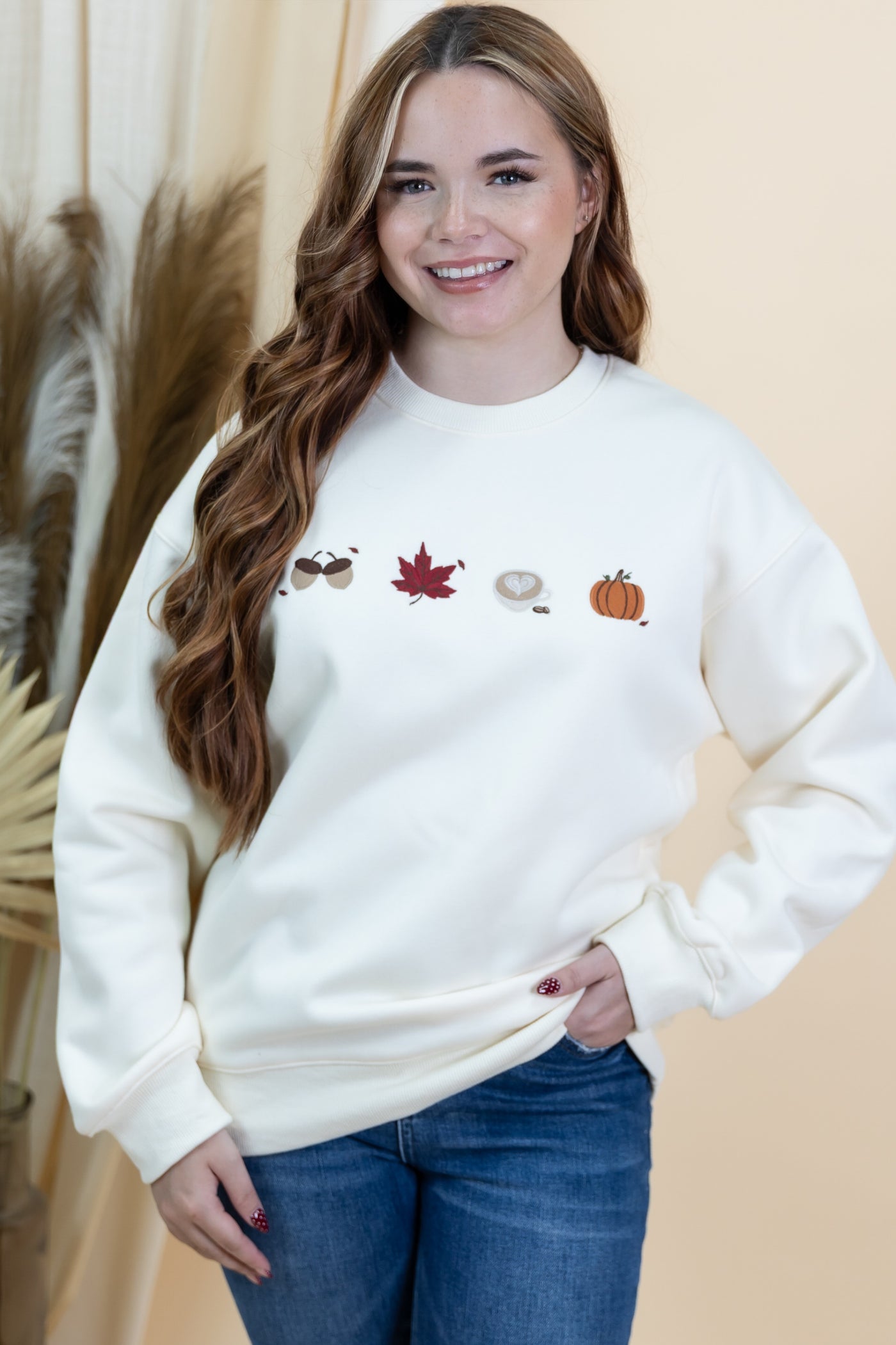 "Fall Fun" Sweatshirt (Cream)