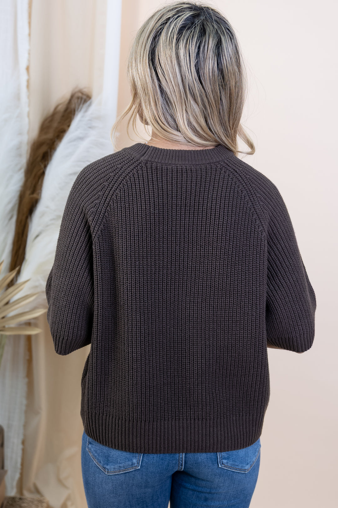"Fall For You" Sweater Top (Brown)