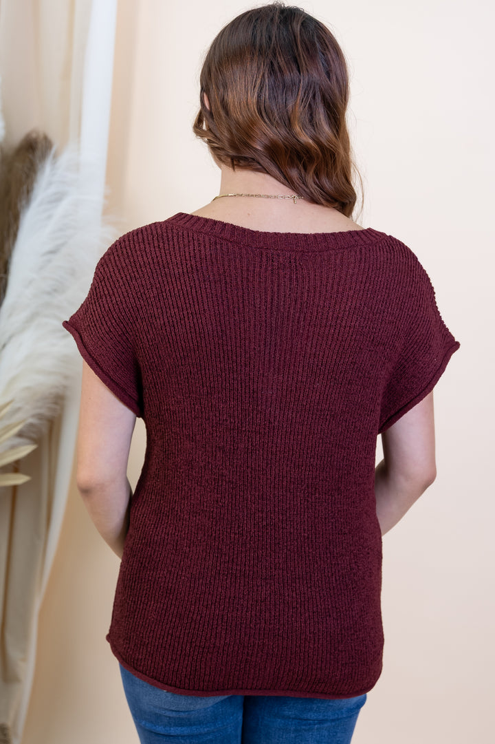 "Relaxed Revival" Top (Burgundy)