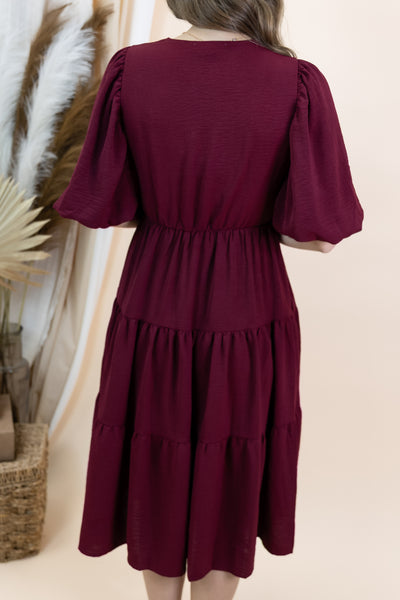 "More Than Perfect" Dress (Wine)