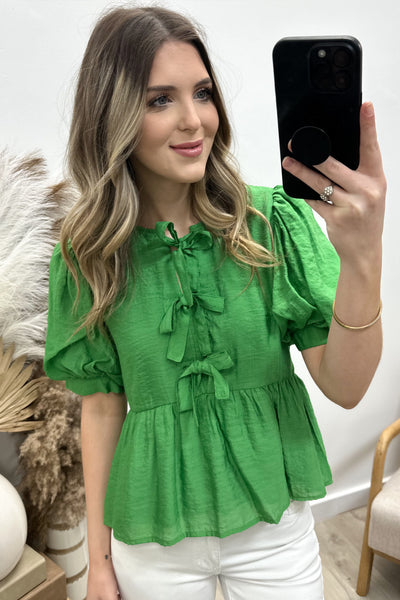 "Walk With Me" Blouse (Green)