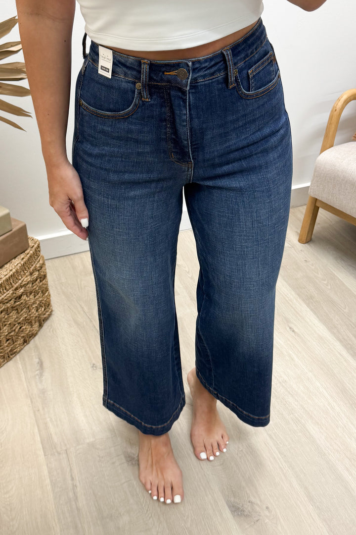 Kaia Ankle Wide Jeans (Tummy Control)