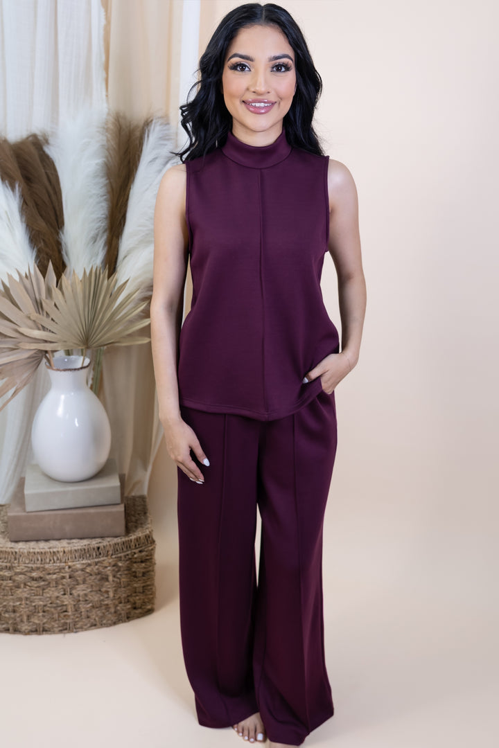 "Sleek Intentions" Set (Burgundy)