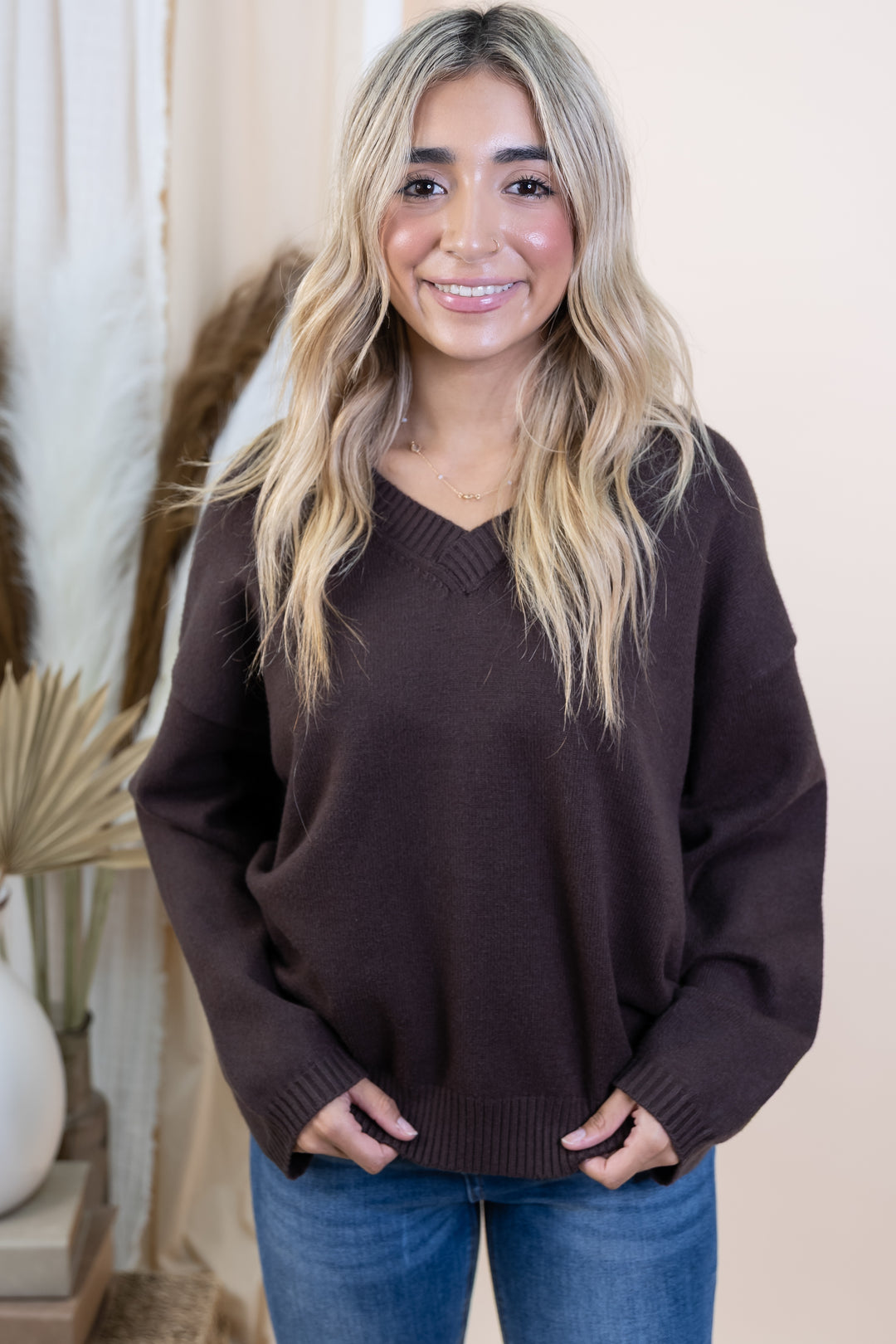 "Weekend Warmth" Sweater (Dark Brown)