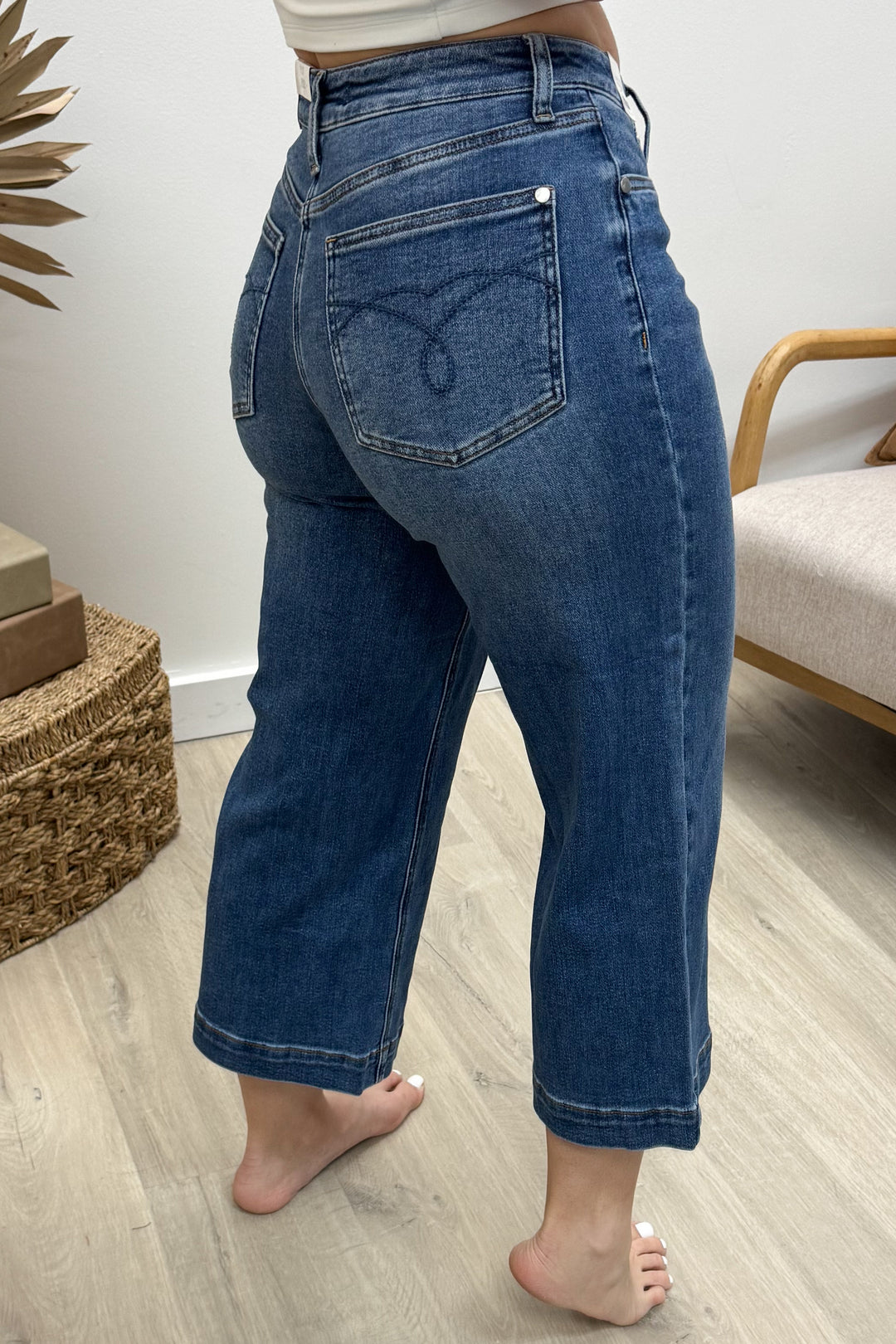 Julianna Cropped Wide Leg Jeans