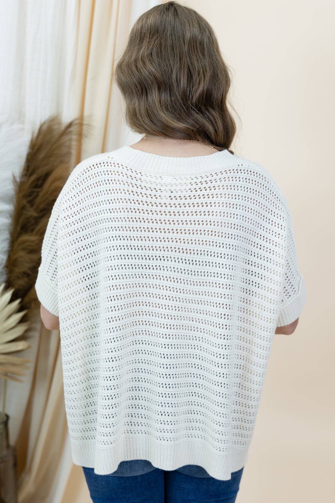 "On My Own" Sweater Top (Off White)