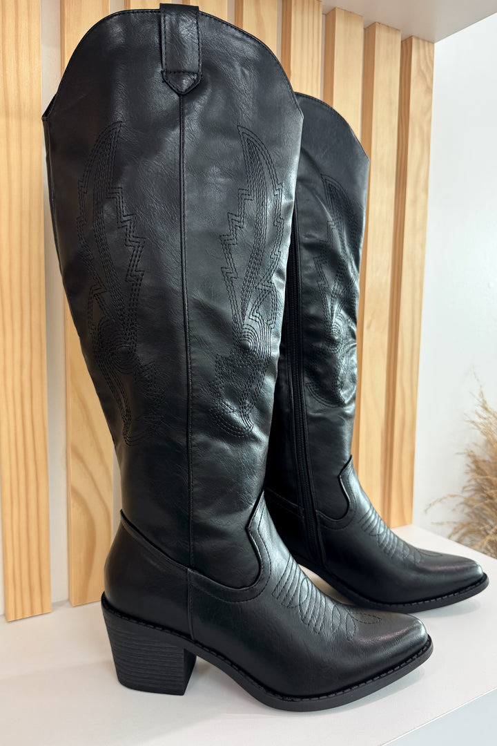 Jenna Western Boots (Black)