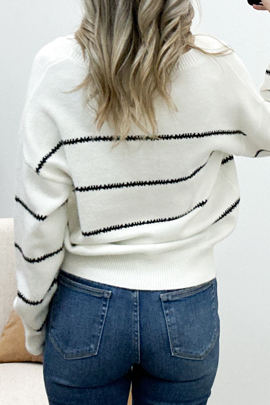 "Bridge Over Water" Sweater (Black/ Ivory)