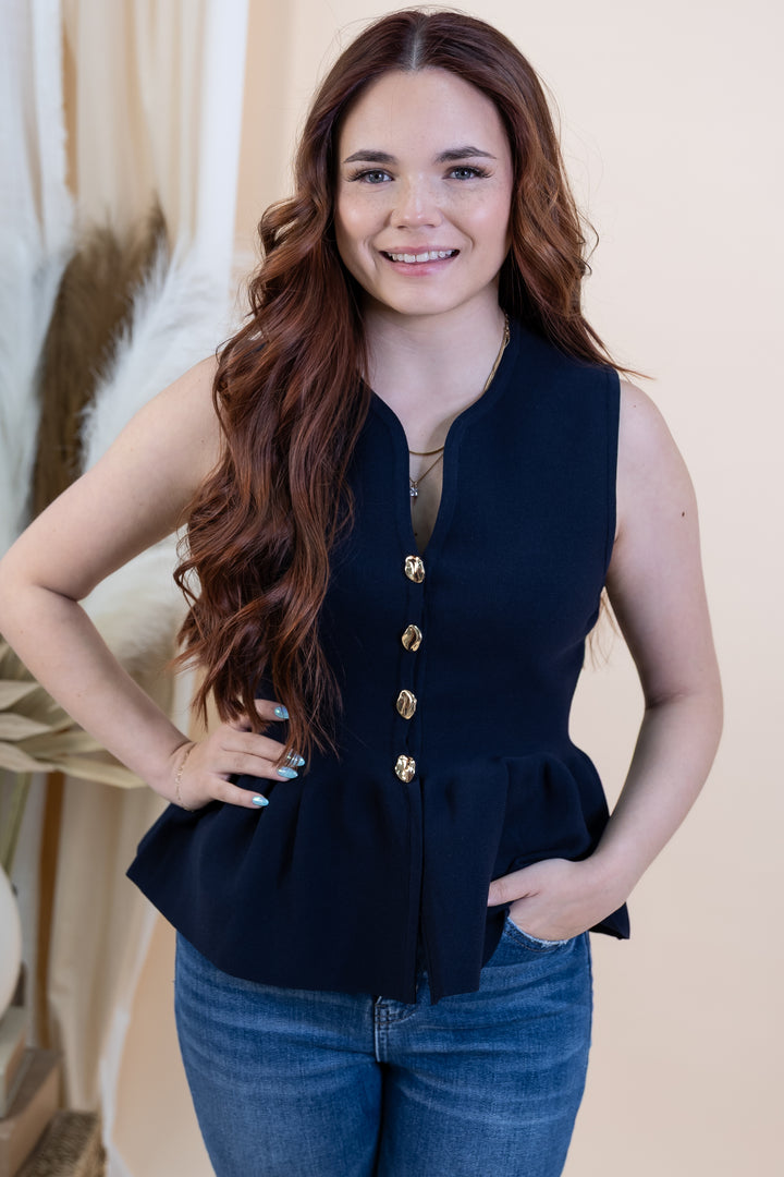 "Easy Air" Top (Navy)