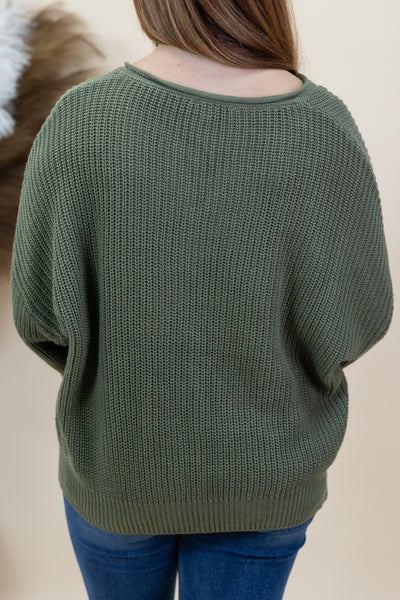 "Special Feelings" Sweater (Olive)