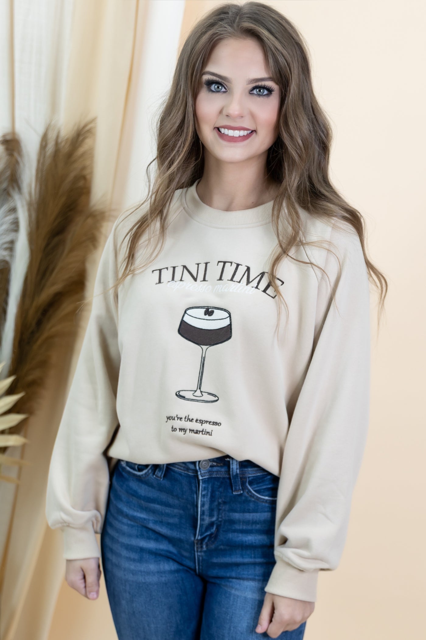 "Tini Time" Sweatshirt (Taupe)