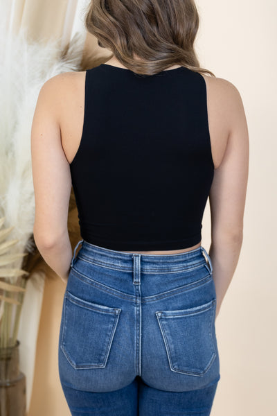 "Sunlit Stroll" Top (Black)