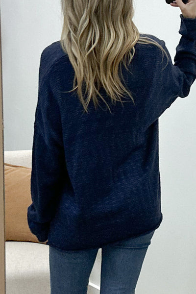 "Beach Side" Sweater (Navy)