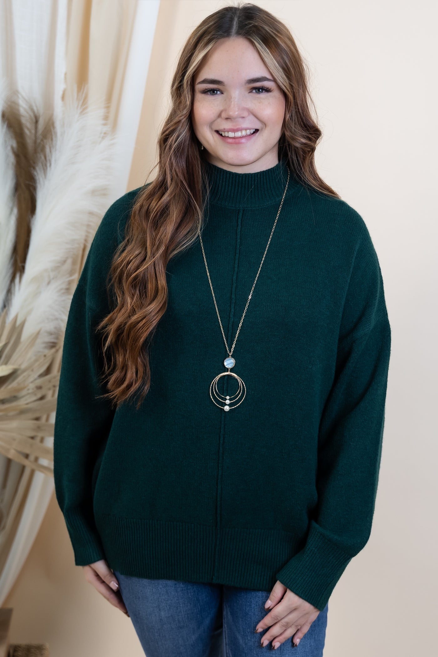 "Warm Embraces" Sweater (Hunter Green)