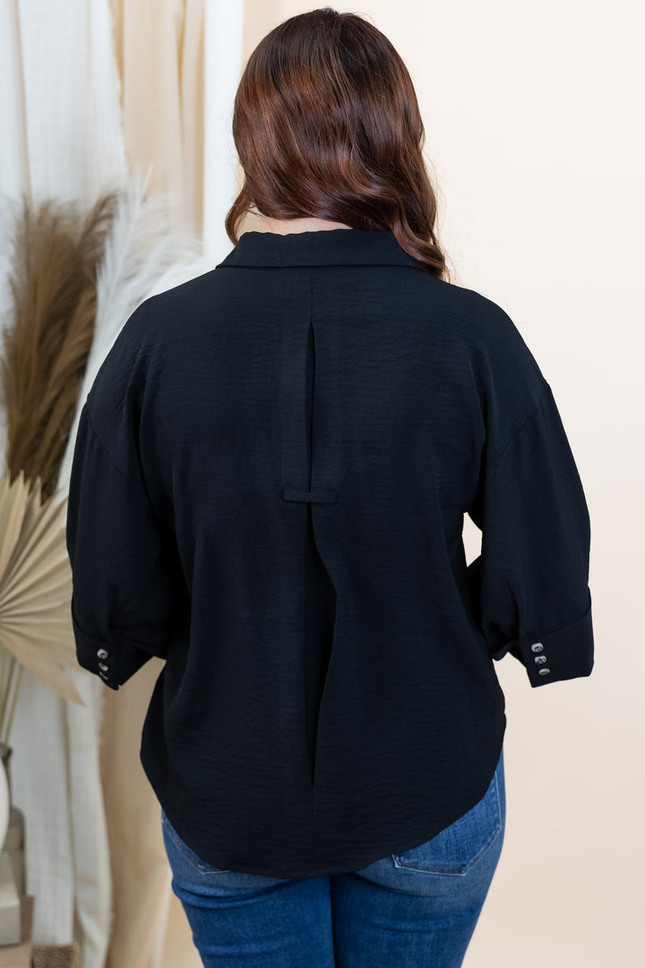 "Sharp & Simple" Button Up (Black)