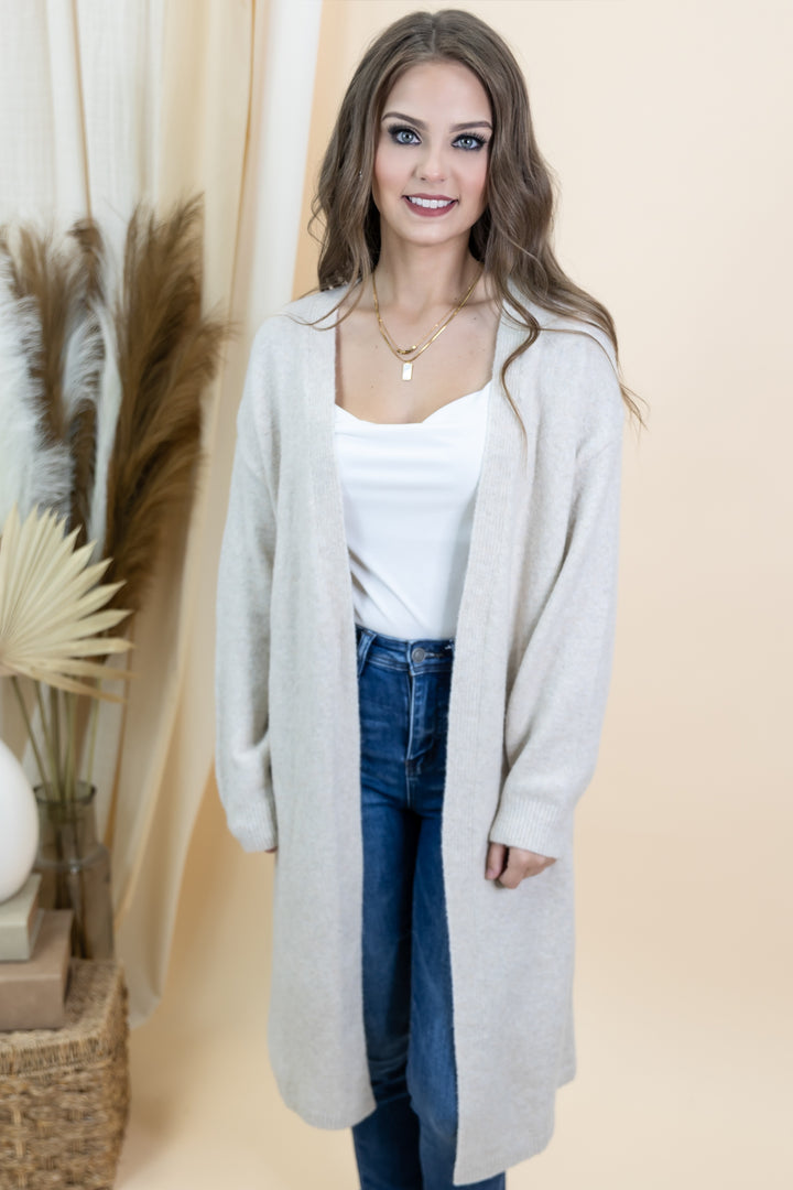 "In The Moment" Cardigan (Oatmeal)