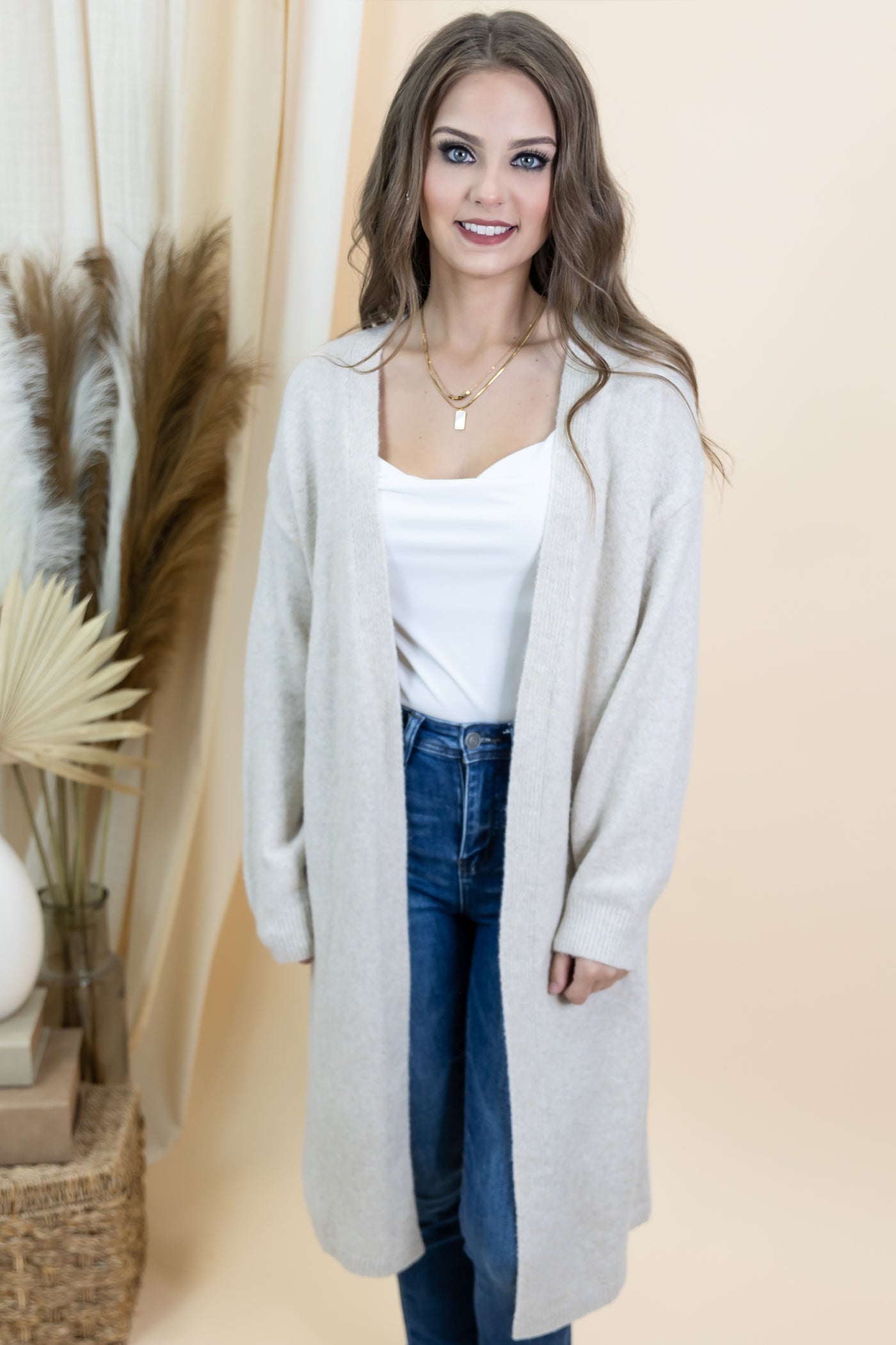 "In The Moment" Cardigan (Oatmeal)