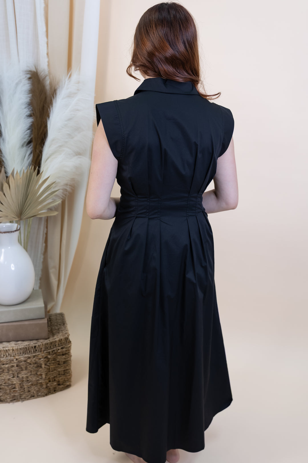 "Structured Grace" Dress (Black)