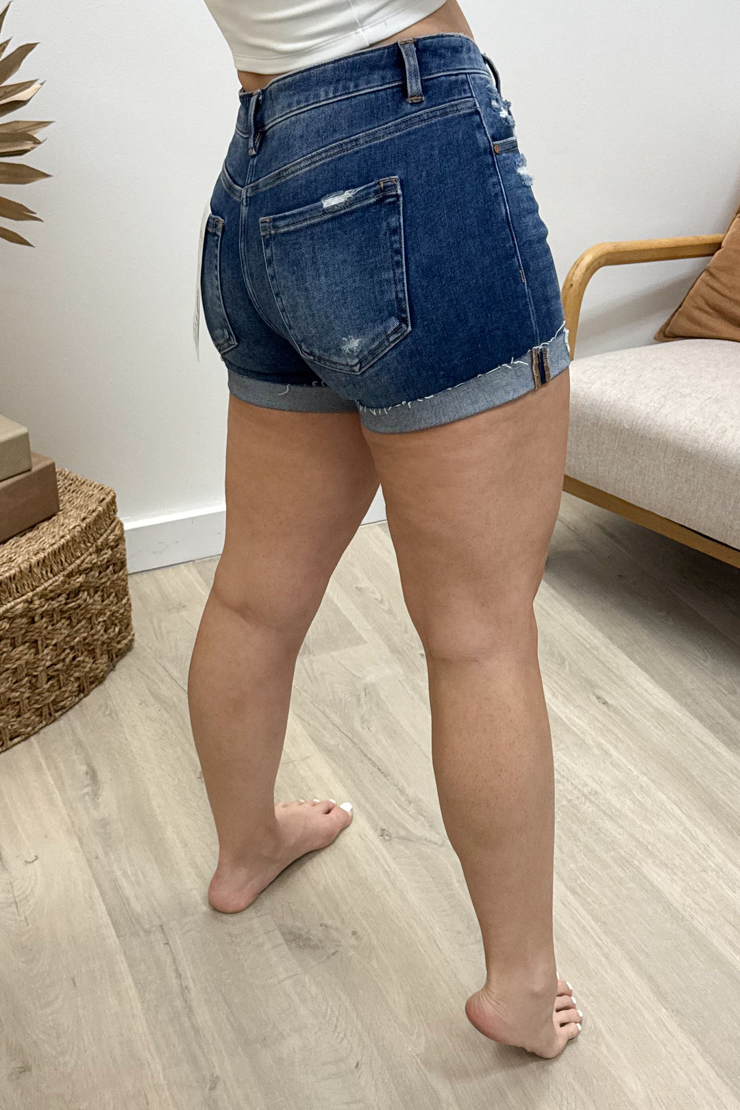 Senna Denim Shorts (Dark Wash)