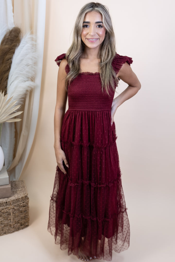 "Something To Love" Dress (Burgundy)