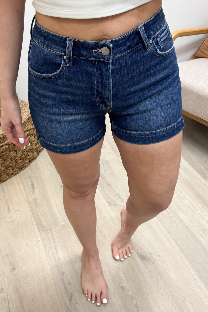 Willa Denim Shorts (Dark Wash)