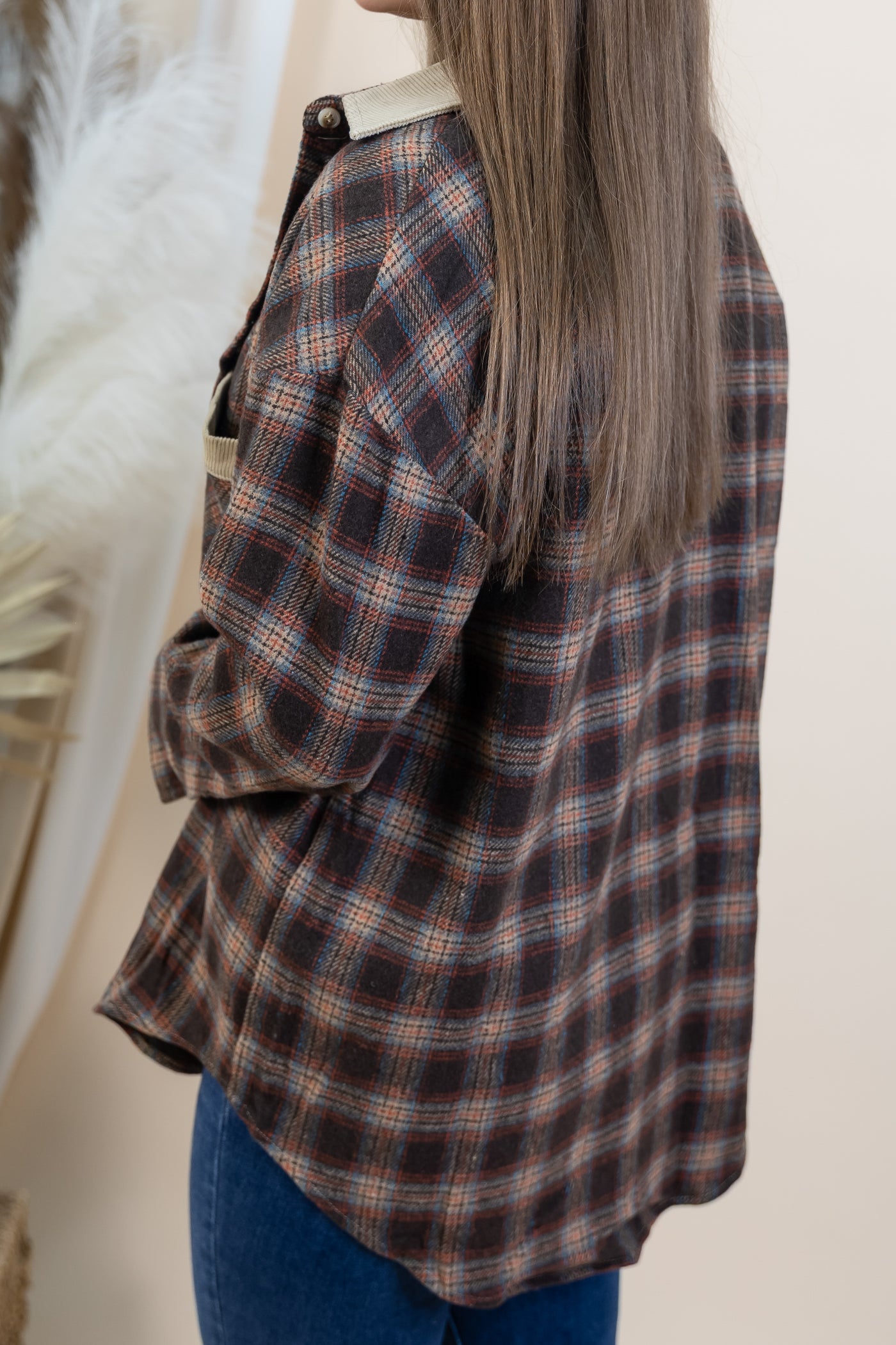 "Cabin Comfort" Shacket (Brown)