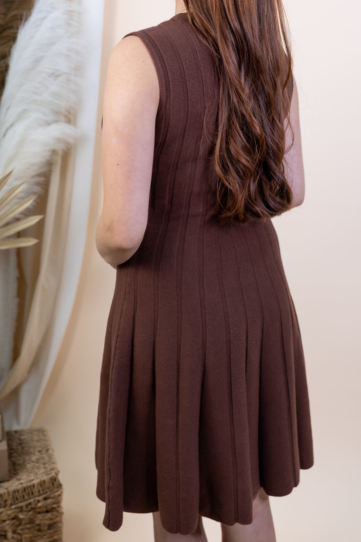 "All Eyes Here" Dress (Brown)