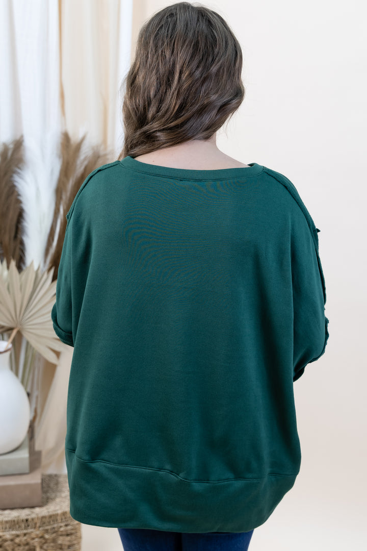 "Hollyday Cheer" Sweatshirt (Green/Red Plaid)