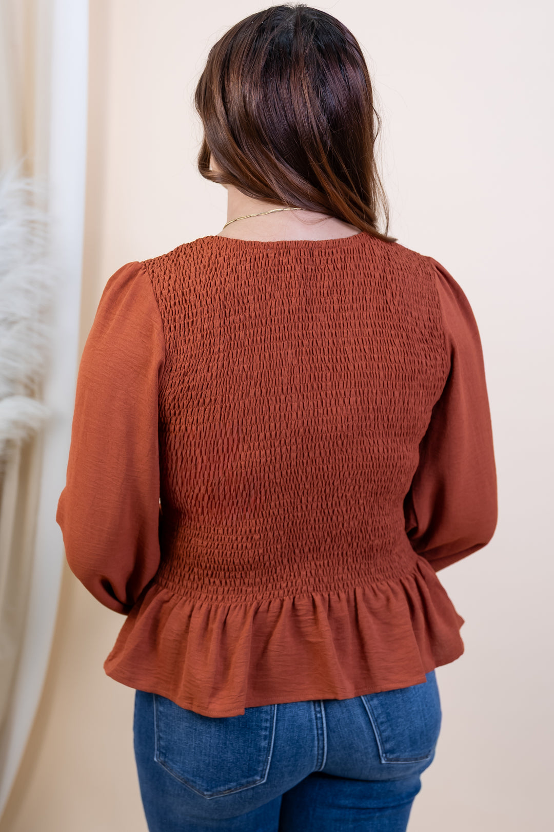 "Charmed & Ready" Top (Rust)
