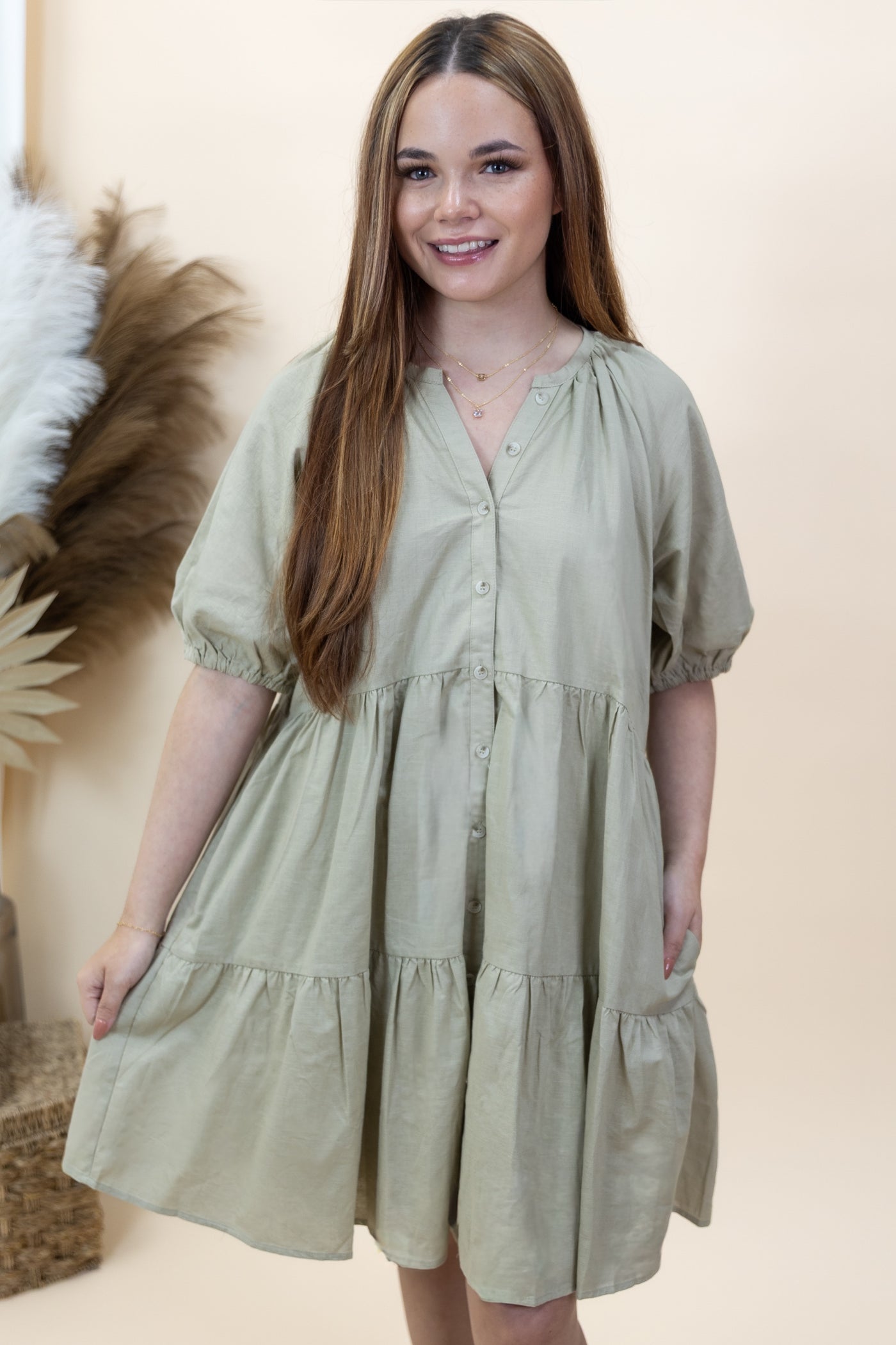 "My Free Time" Dress (Grey Olive)