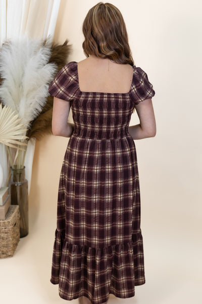 "Take My Breath Away" Dress (Burgundy Multi)