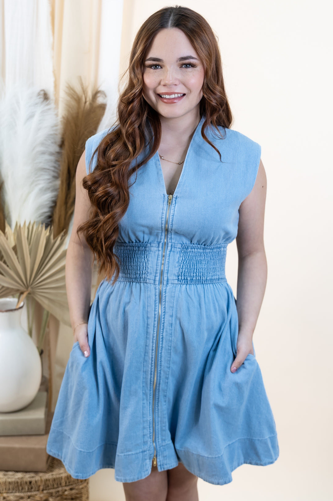 "Clean Cut" Dress (Light Blue)