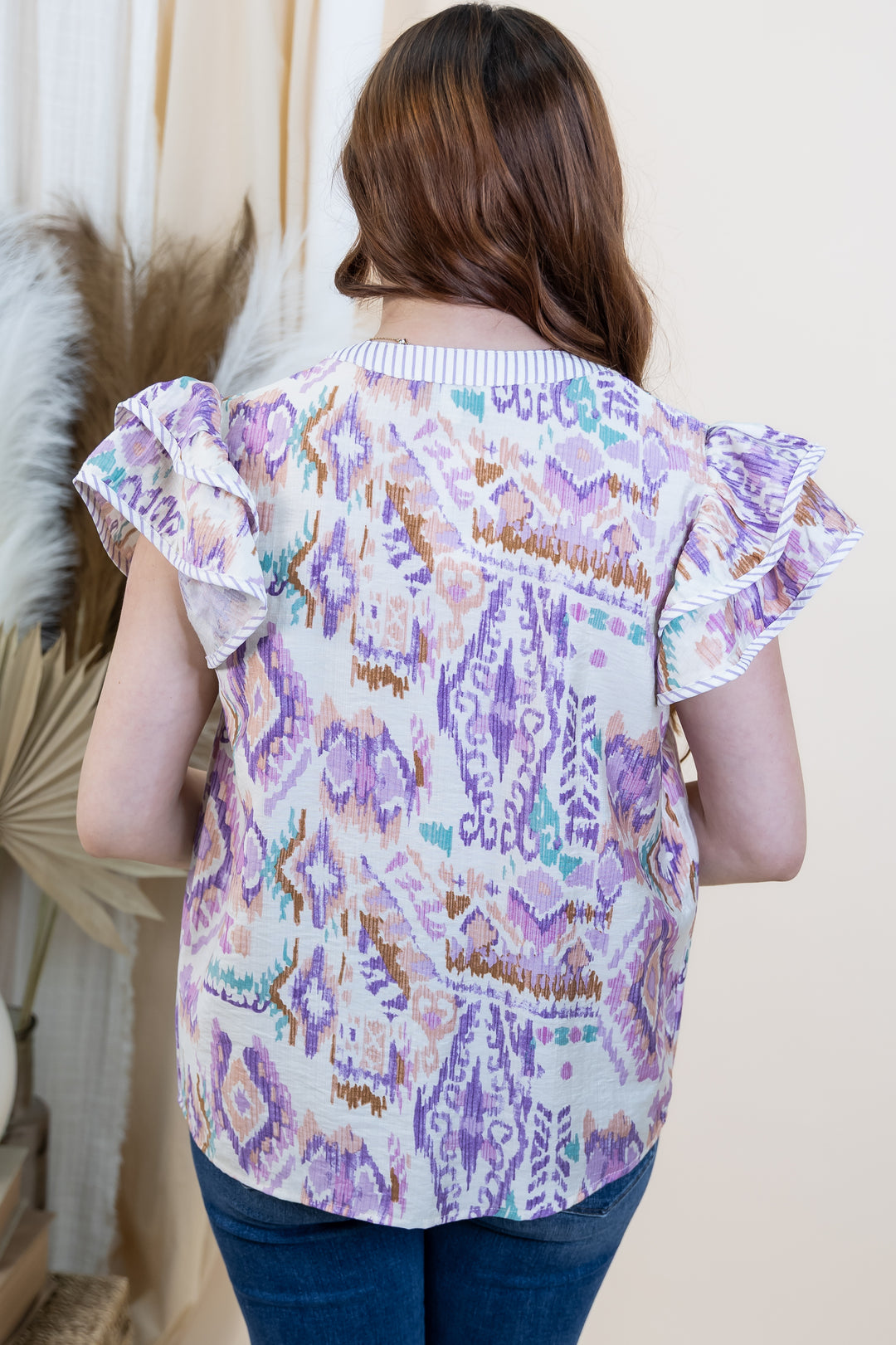 "Babe In Bloom" Blouse (Lavender)