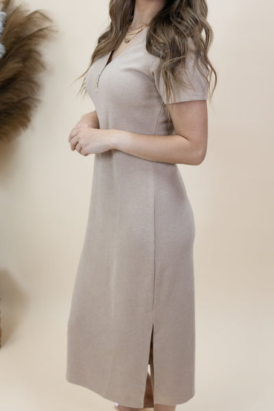 "Purposefully Subtle" Dress (Mocha)