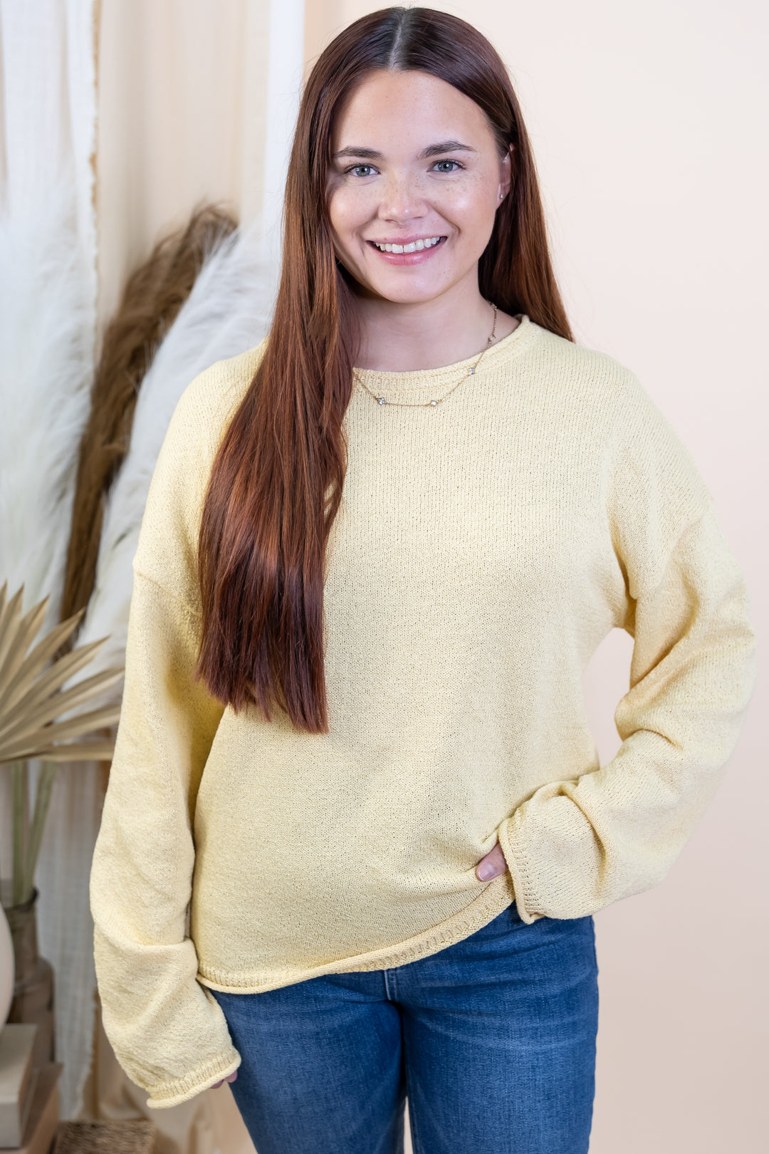 "Weekend Wonder" Sweater (Butter Yellow)