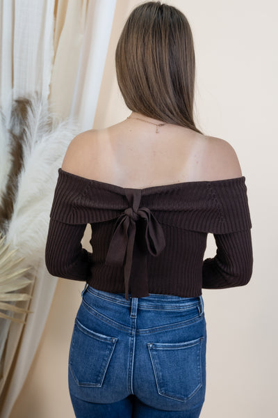 "Time To Go" Top (Brown)