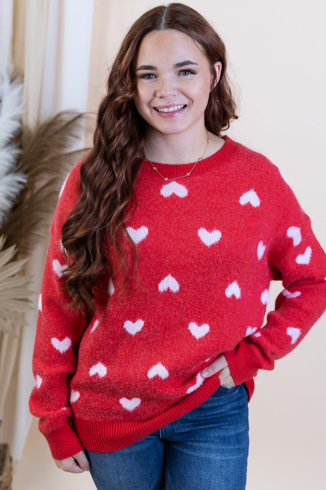 "Heartstrings" Sweater (Red)