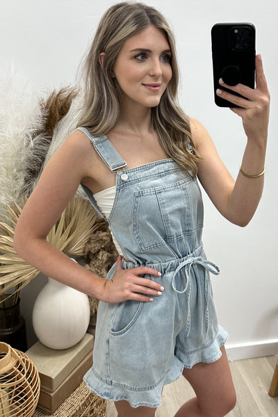 "Playful Summer" Romper (Denim)