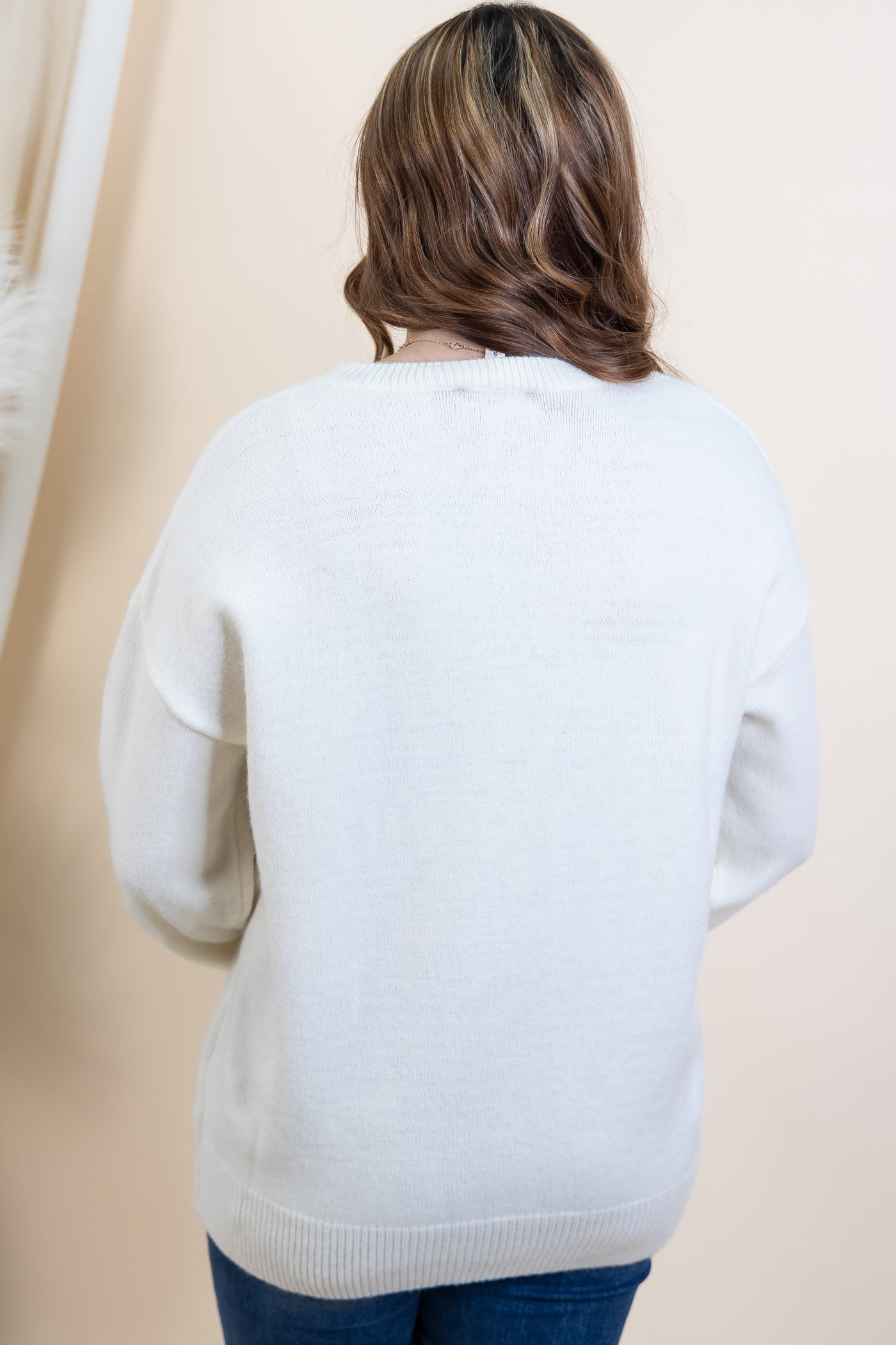 "All Is Bright" Sweater (Cream)